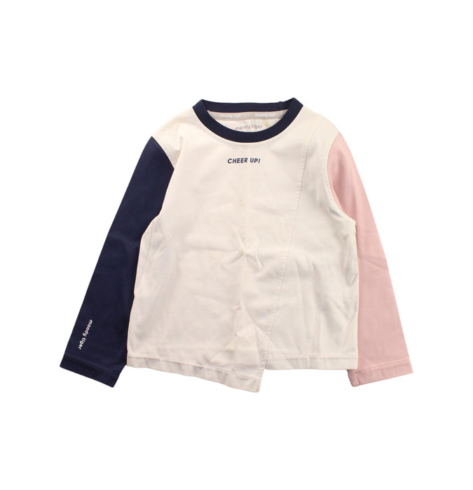 A White Long Sleeve T Shirts from Moody Tiger in size 2T for girl. (Front View)