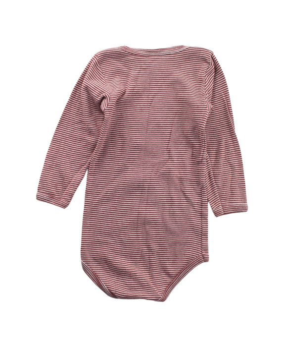 A White Long Sleeve Bodysuits from Petit Bateau in size 6-12M for boy. (Back View)