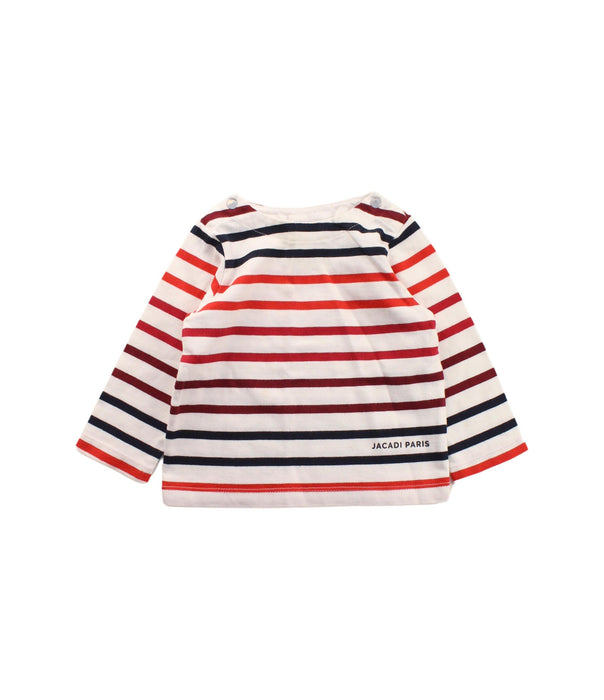 A White Long Sleeve T Shirts from Jacadi in size 6-12M for girl. (Front View)