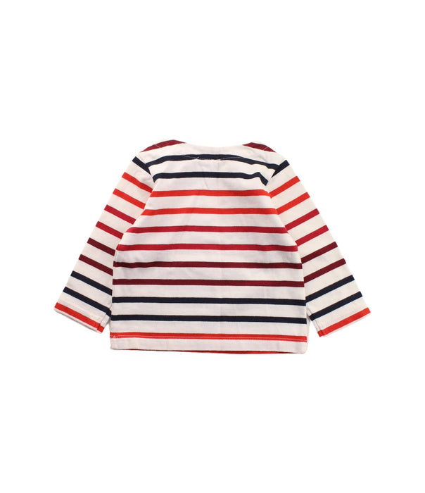 A White Long Sleeve T Shirts from Jacadi in size 6-12M for girl. (Back View)