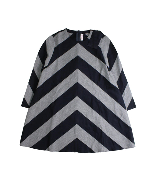 A Grey Long Sleeve Dresses from Il Gufo in size 4T for girl. (Front View)
