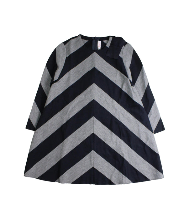 A Grey Long Sleeve Dresses from Il Gufo in size 4T for girl. (Front View)