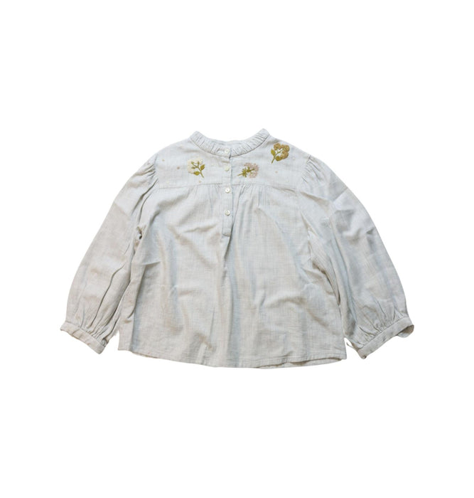 A Grey Long Sleeve Tops from Bonpoint in size 4T for girl. (Front View)