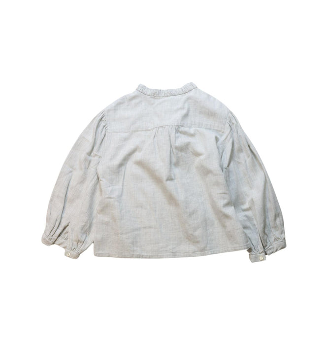A Grey Long Sleeve Tops from Bonpoint in size 4T for girl. (Back View)