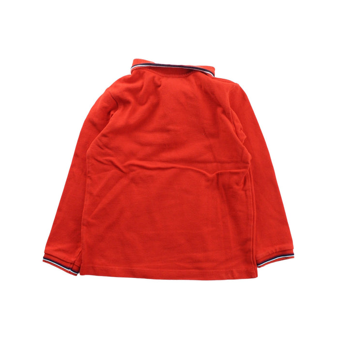 A Red Long Sleeve Polos from Jacadi in size 4T for boy. (Back View)
