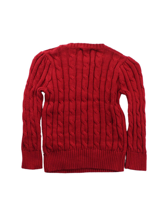 A Red Knit Sweaters from Polo Ralph Lauren in size 2T for girl. (Back View)