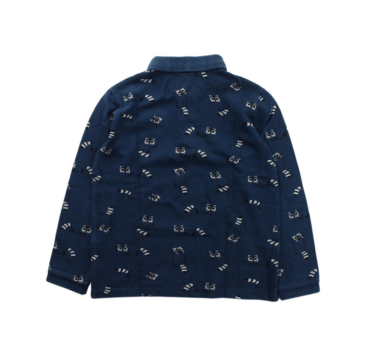 A Blue Long Sleeve Polos from Jacadi in size 6T for boy. (Back View)