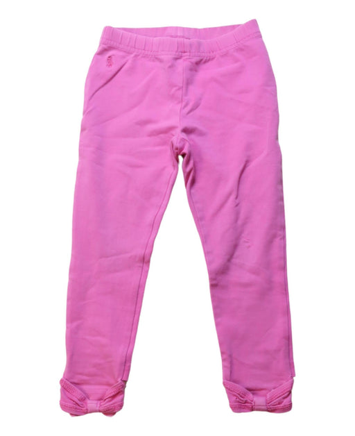 A Pink Leggings from Polo Ralph Lauren in size 3T for girl. (Front View)