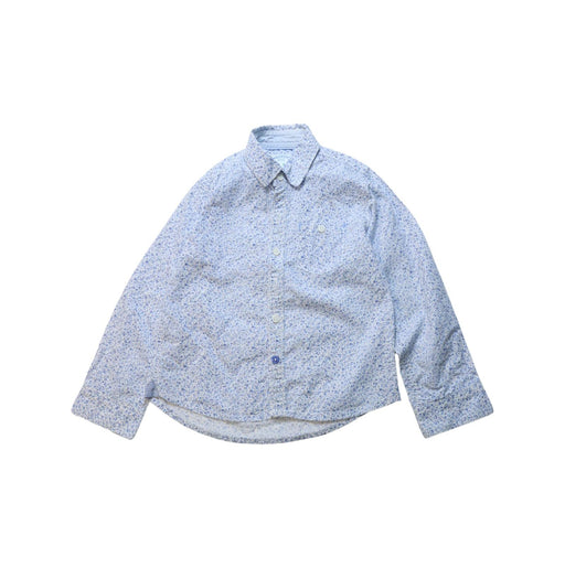 A White Long Sleeve Shirts from Gingersnaps in size 4T for boy. (Front View)