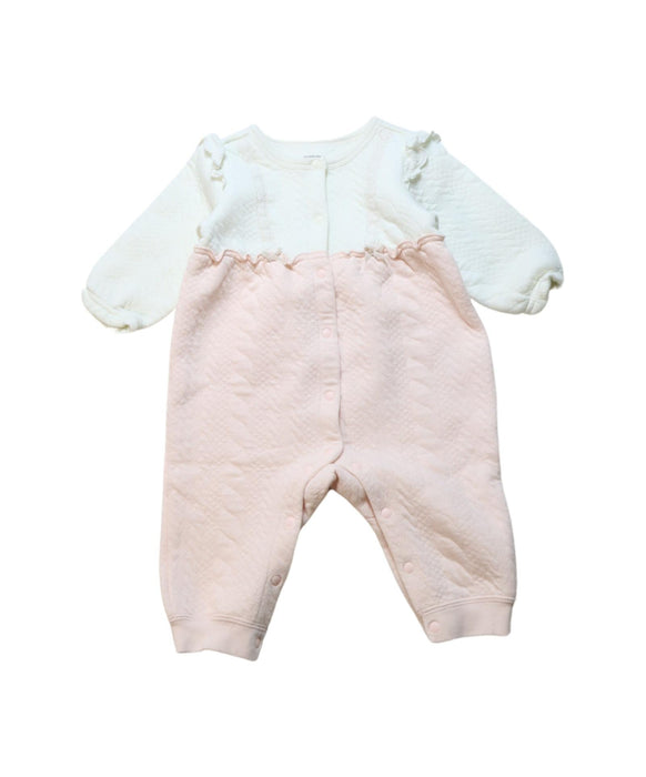 A White Long Sleeve Jumpsuits from Balabala in size 3-6M for girl. (Front View)