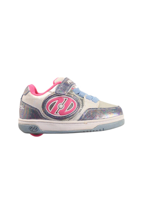 A Silver Sneakers from Heelys in size 6T for girl. (Front View)