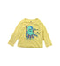 A Yellow Long Sleeve T Shirts from Tea in size 18-24M for boy. (Front View)