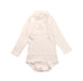 A White Long Sleeve Bodysuits from Petit Bateau in size 18-24M for girl. (Front View)