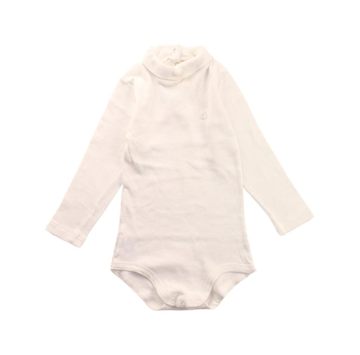 A White Long Sleeve Bodysuits from Petit Bateau in size 18-24M for girl. (Front View)
