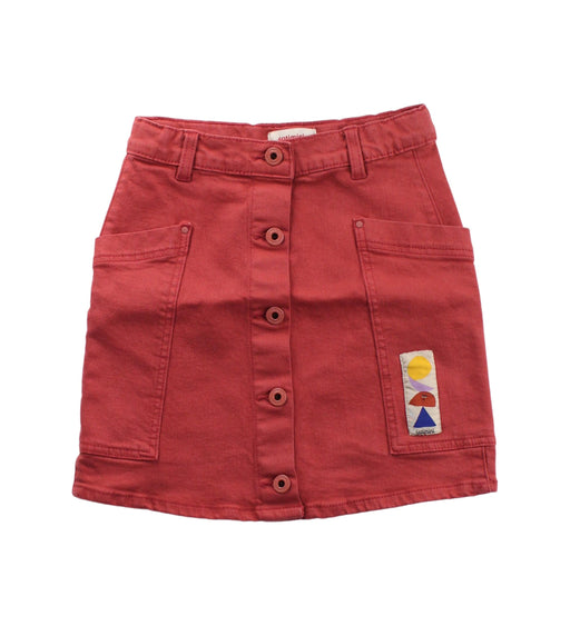 A Orange Mid Skirts from Catimini in size 6T for girl. (Front View)