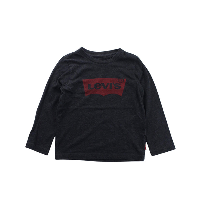 A Black Long Sleeve T Shirts from Levi's in size 4T for boy. (Front View)