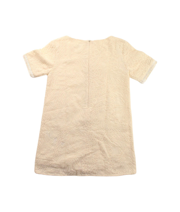 A Yellow Short Sleeve Dresses from Carrément Beau in size 4T for girl. (Back View)