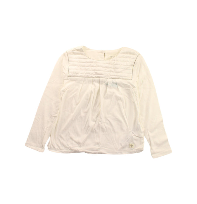 A Ivory Long Sleeve Tops from Carrément Beau in size 4T for girl. (Front View)