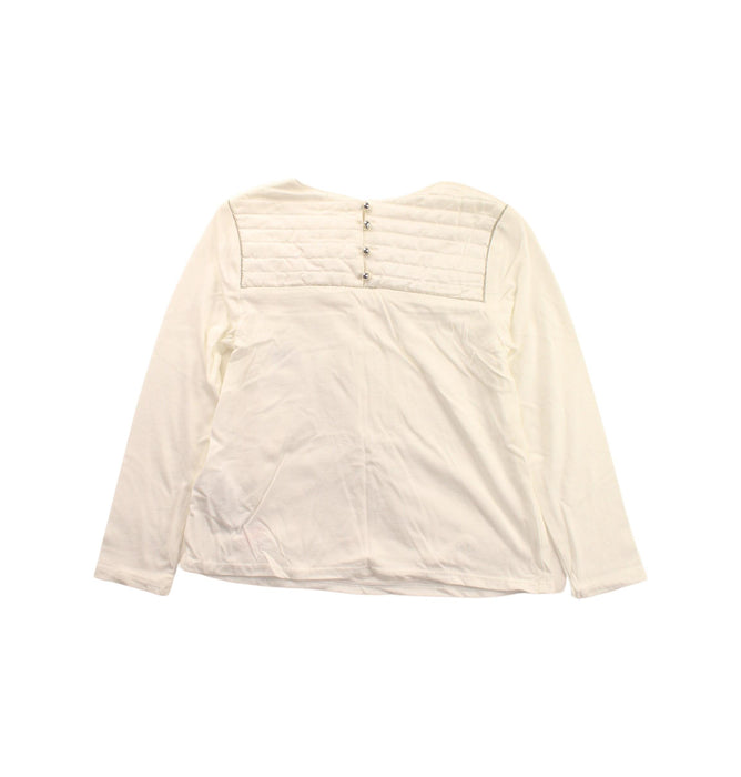 A Ivory Long Sleeve Tops from Carrément Beau in size 4T for girl. (Back View)