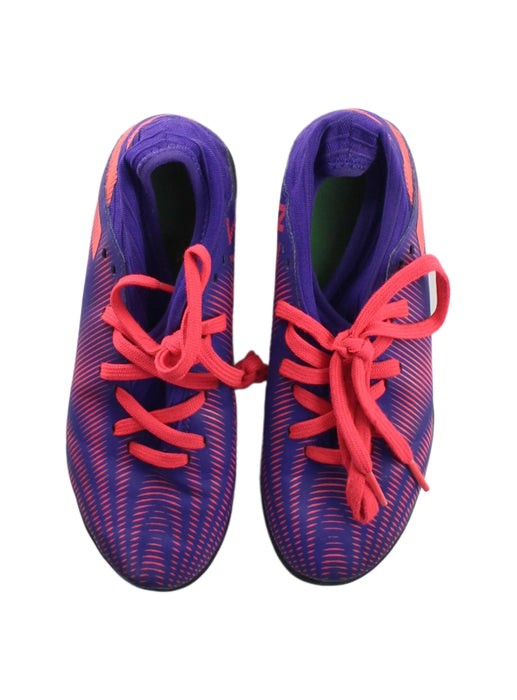 A Purple Cleats/Soccer Shoes from Adidas in size 9Y for boy. (Back View)