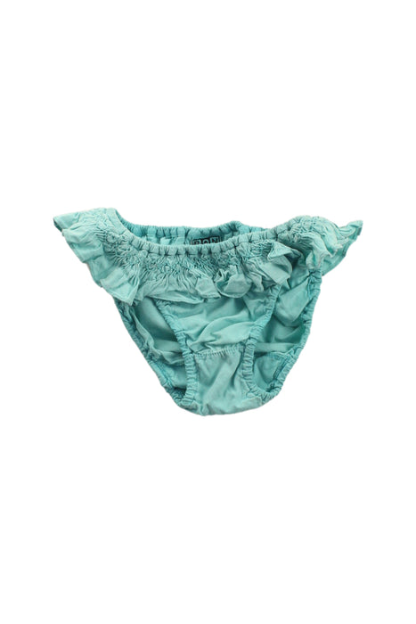 A Green Bloomers from Bonton in size 3-6M for girl. (Front View)
