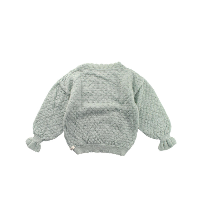 A Green Knit Sweaters from Buho in size 4T for girl. (Back View)