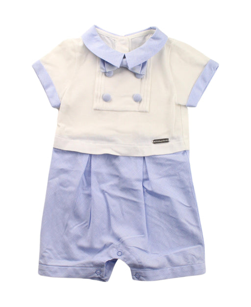 A White Short Sleeve Rompers from Nicholas & Bears in size 3-6M for boy. (Front View)