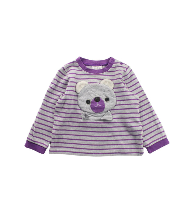 A White Buttoned Sweatshirts from Kingkow in size 4T for neutral. (Front View)