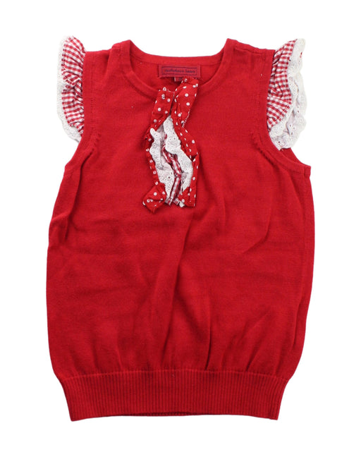 A Red Short Sleeve Tops from Nicholas & Bears in size 3T for girl. (Front View)