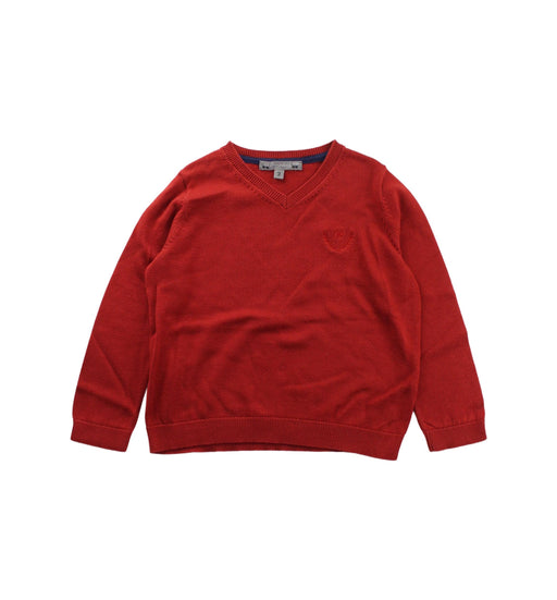 A Red Knit Sweaters from Bonpoint in size 3T for boy. (Front View)