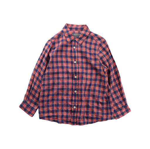 A Blue Long Sleeve Shirts from Bonpoint in size 3T for boy. (Front View)