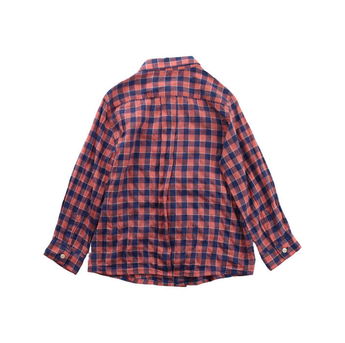 A Blue Long Sleeve Shirts from Bonpoint in size 3T for boy. (Back View)