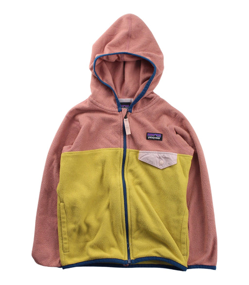 A Yellow Lightweight Jackets from Patagonia in size 4T for girl. (Front View)