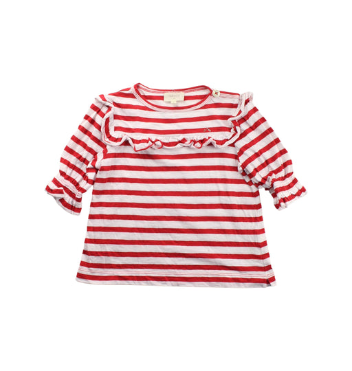 A Red Long Sleeve Tops from Nanos in size 5T for girl. (Front View)
