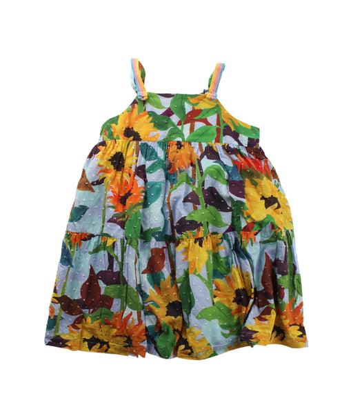 A Blue Sleeveless Dresses from Nanos in size 5T for girl. (Front View)