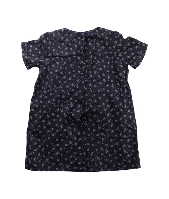 A Blue Short Sleeve Dresses from Mila Blue in size 5T for girl. (Back View)