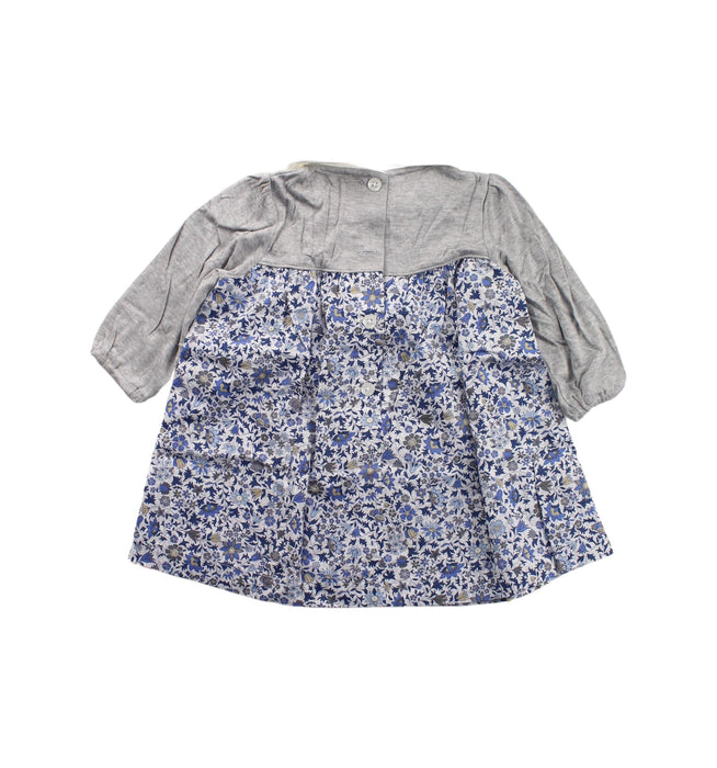 A Blue Long Sleeve Dresses from Familiar in size 6-12M for girl. (Back View)