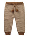 A Brown Sweatpants from Purebaby in size 6-12M for boy. (Front View)