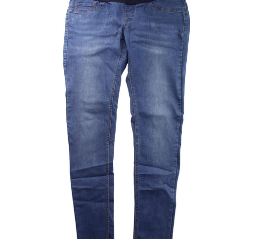 A Blue Jeans from 010 Maternity in size M for maternity. (Front View)