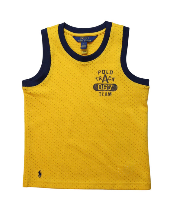 A Yellow Active Tops from Polo Ralph Lauren in size 5T for boy. (Front View)