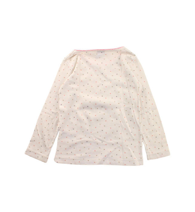 A White Long Sleeve T Shirts from Petit Bateau in size 4T for girl. (Back View)