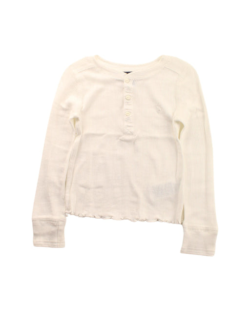 A White Long Sleeve Tops from Polo Ralph Lauren in size 4T for girl. (Front View)