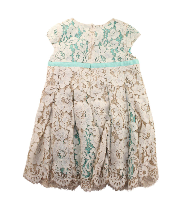 A Green Short Sleeve Dresses from TWINSET in size 4T for girl. (Back View)