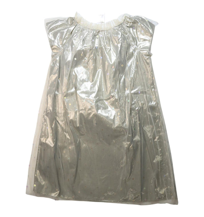 A Silver Short Sleeve Dresses from Bonpoint in size 10Y for girl. (Back View)