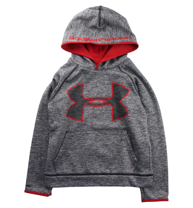 A Grey Hooded Sweatshirts from Under Armour in size 8Y for boy. (Front View)