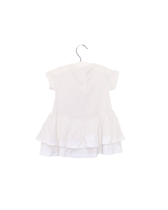 A White Short Sleeve Dresses from Liu Jo in size 3-6M for girl. (Back View)