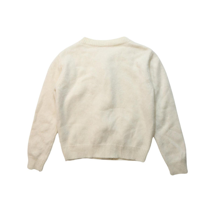 A Ivory Cardigans from Bonpoint in size 8Y for neutral. (Back View)