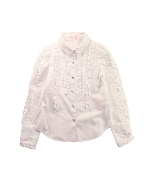 A White Long Sleeve Shirts from Nicholas & Bears in size 8Y for girl. (Front View)