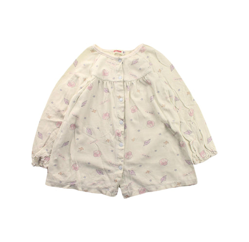 A White Pyjama Sets from Miki House in size 5T for girl. (Front View)