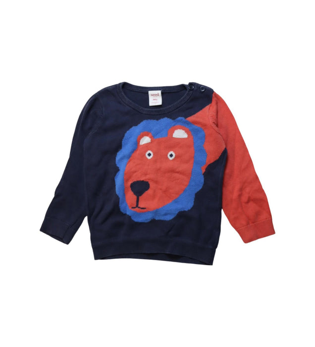 A Multicolour Crewneck Sweatshirts from Seed in size 18-24M for boy. (Front View)